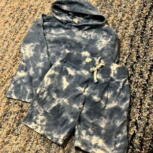 Crewcuts matching sweatshirt and shorts set, tie-dye, size L 10-11